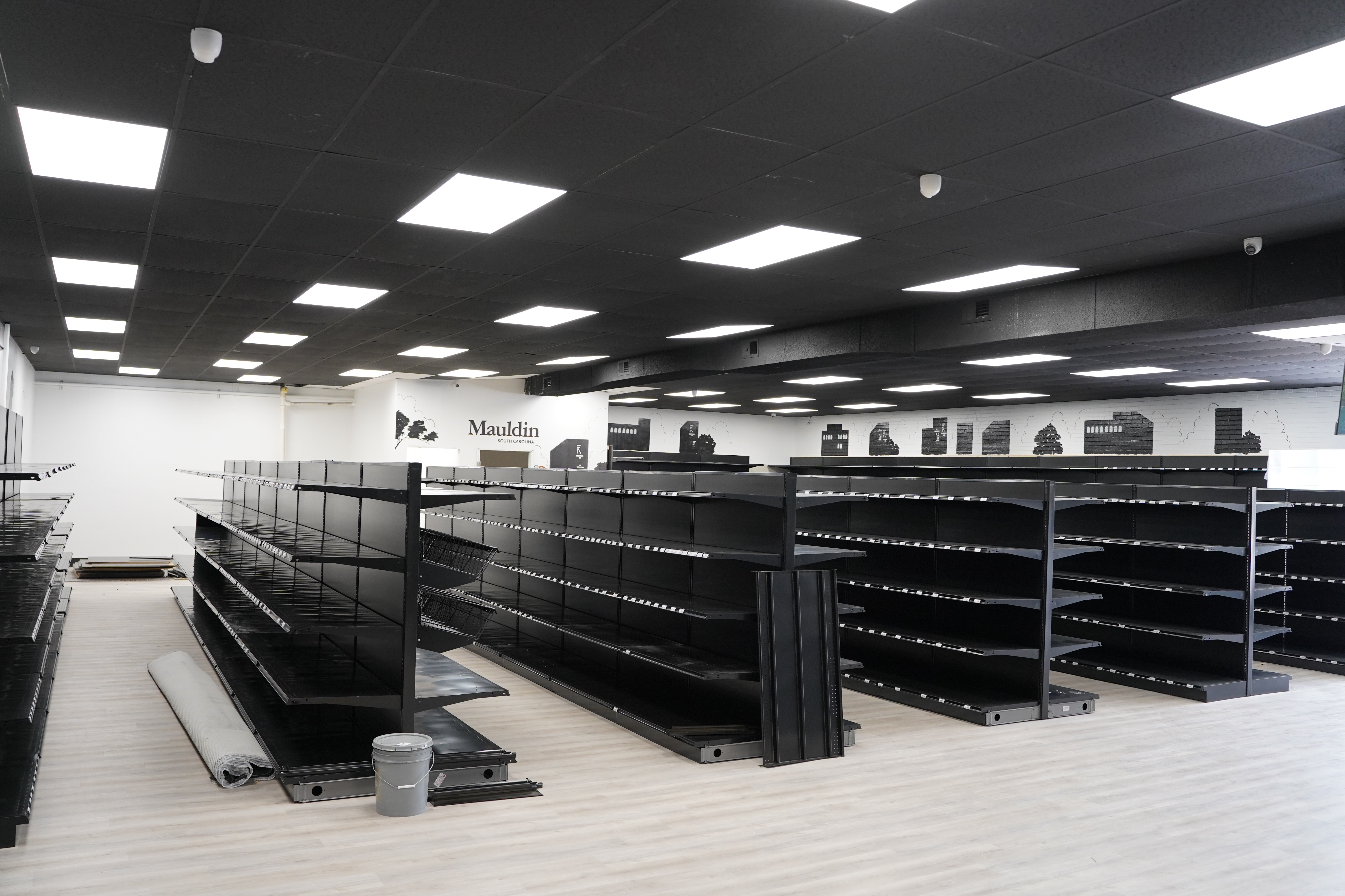 Store shelving progress