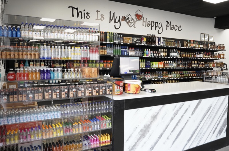 Wine & Bourbon Barn checkout counter